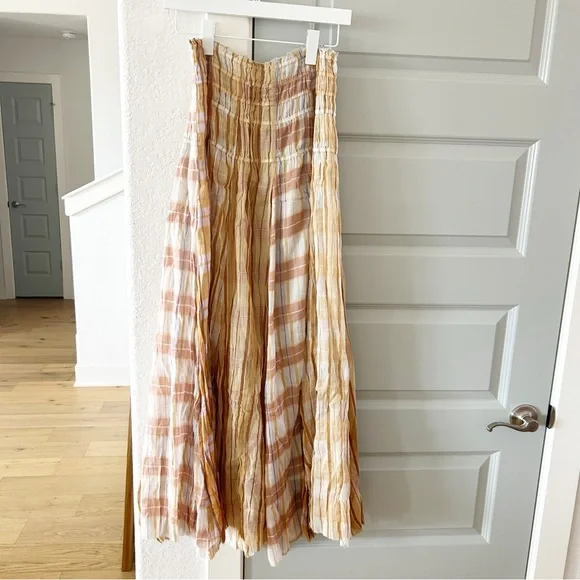 Free People Orange and White Maxi Skirt - Picture 4 of 5